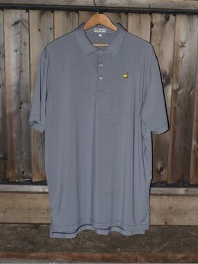 ❗️Peter Millar Navy and White Masters Polo❗️